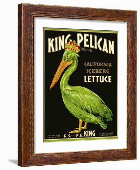 King Pelican Brand Lettuce-null-Framed Giclee Print