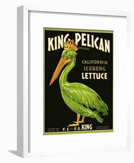 King Pelican Brand Lettuce-null-Framed Giclee Print