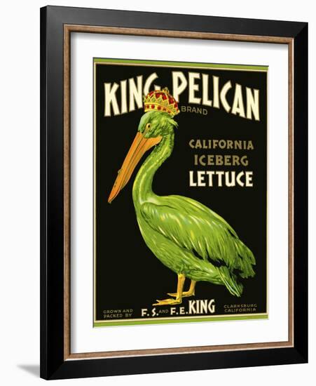 King Pelican Brand Lettuce-null-Framed Giclee Print