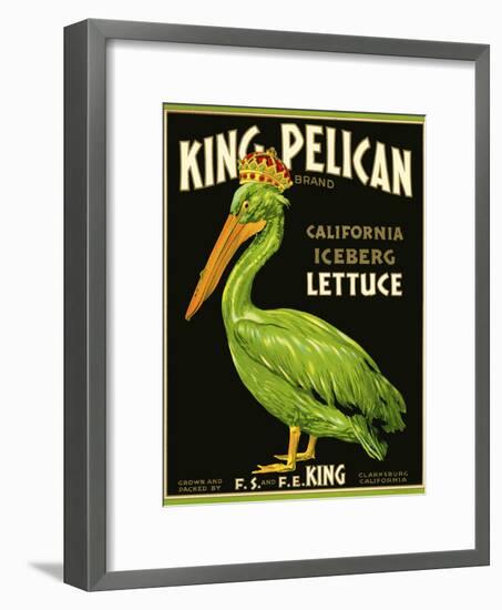 King Pelican Brand Lettuce-null-Framed Giclee Print