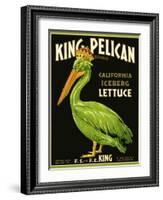 King Pelican Brand Lettuce-null-Framed Giclee Print