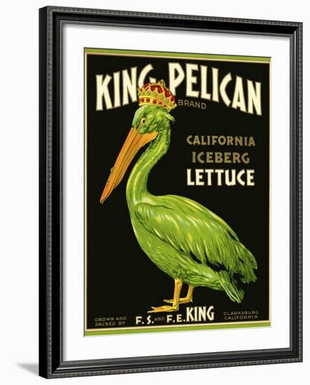 King Pelican Brand Lettuce-null-Framed Giclee Print