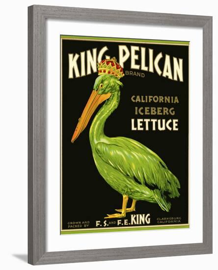 King Pelican Brand Lettuce-null-Framed Giclee Print