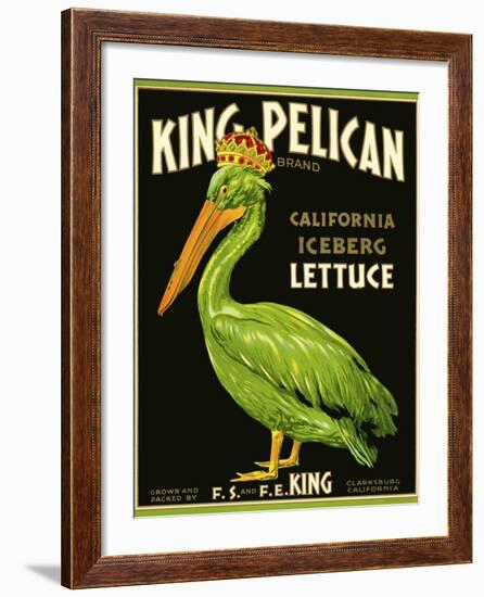 King Pelican Brand Lettuce-null-Framed Giclee Print