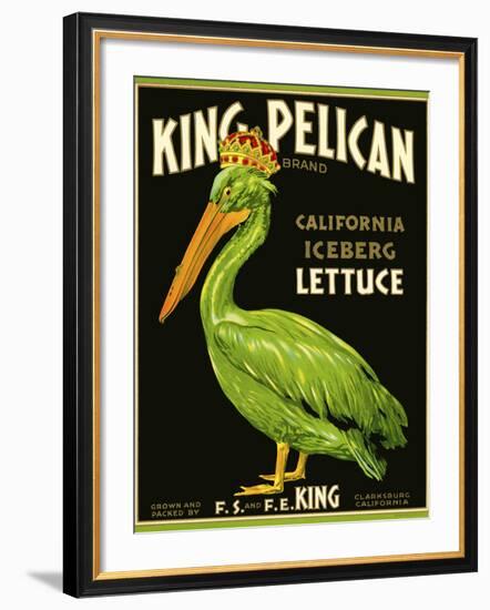 King Pelican Brand Lettuce--Framed Giclee Print