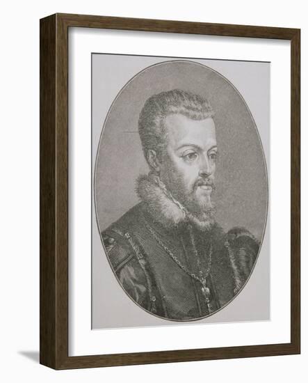 King Philip II (1527-99) of Spain-Titian (Tiziano Vecelli)-Framed Giclee Print