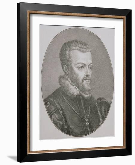 King Philip II (1527-99) of Spain-Titian (Tiziano Vecelli)-Framed Giclee Print