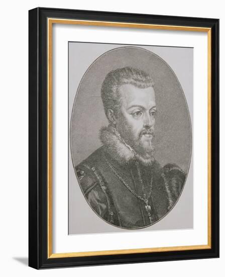 King Philip II (1527-99) of Spain-Titian (Tiziano Vecelli)-Framed Giclee Print