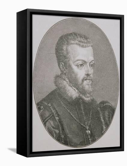 King Philip II (1527-99) of Spain-Titian (Tiziano Vecelli)-Framed Premier Image Canvas