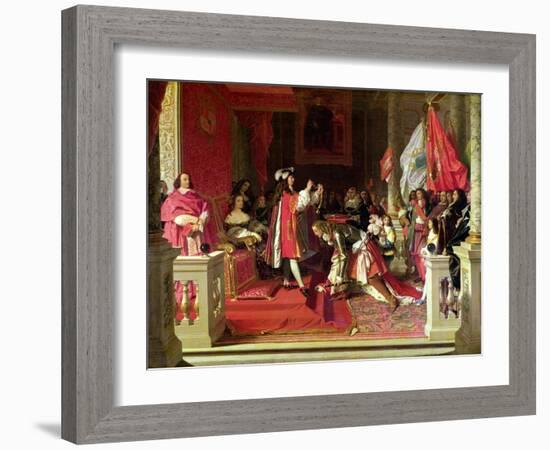 King Philip V (1683-1746) of Spain Making Marshal James Fitzjames (1670-1734)-Jean-Auguste-Dominique Ingres-Framed Giclee Print