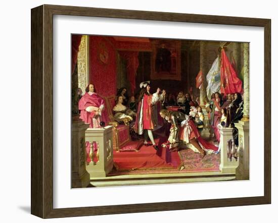 King Philip V (1683-1746) of Spain Making Marshal James Fitzjames (1670-1734)-Jean-Auguste-Dominique Ingres-Framed Giclee Print