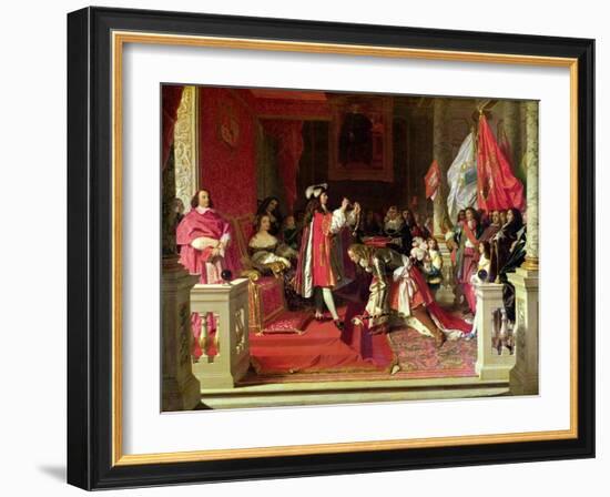 King Philip V (1683-1746) of Spain Making Marshal James Fitzjames (1670-1734)-Jean-Auguste-Dominique Ingres-Framed Giclee Print