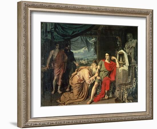 King Priam Begging Achilles for the Return of Hector's Body, 1824-Aleksandr Andreevich Ivanov-Framed Giclee Print