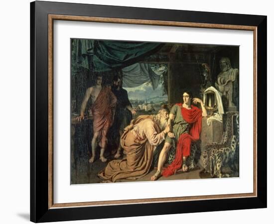 King Priam Begging Achilles for the Return of Hector's Body, 1824-Aleksandr Andreevich Ivanov-Framed Giclee Print