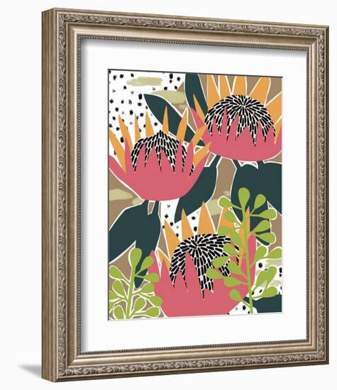 King Protea I-Melissa Wang-Framed Art Print