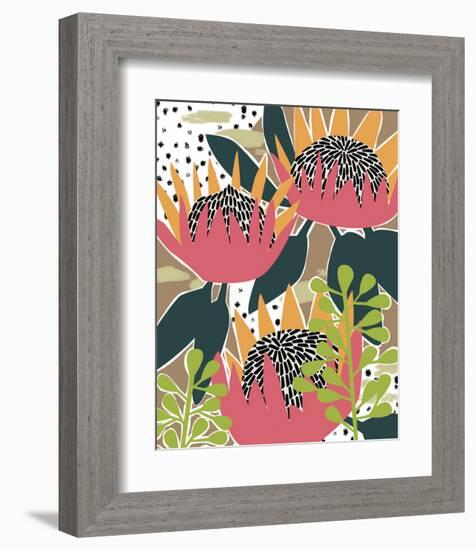 King Protea I-Melissa Wang-Framed Art Print