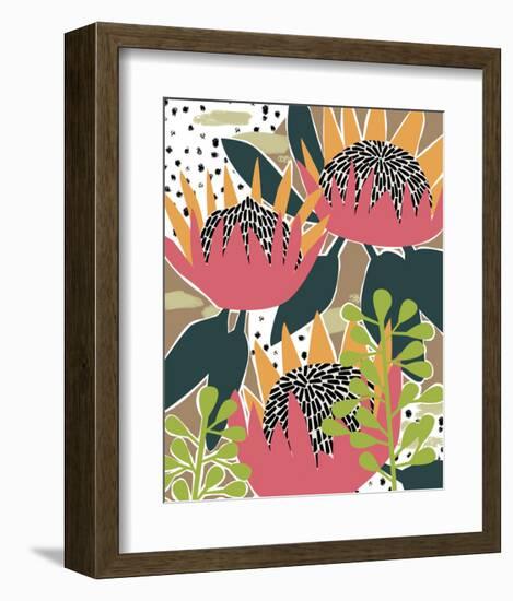 King Protea I-Melissa Wang-Framed Art Print