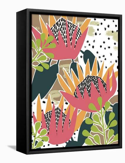 King Protea II-Melissa Wang-Framed Stretched Canvas