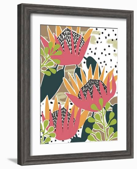 King Protea II-Melissa Wang-Framed Art Print