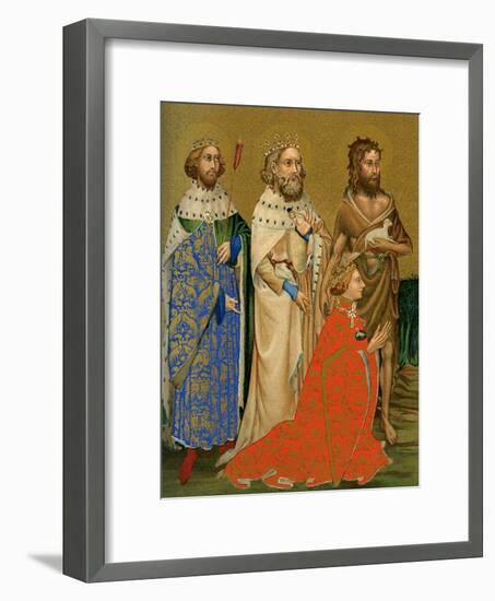 King Richard II of England and His Patron Saints, 14th Century-null-Framed Giclee Print