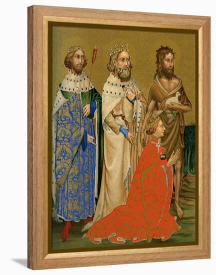 King Richard II of England and His Patron Saints, 14th Century-null-Framed Premier Image Canvas