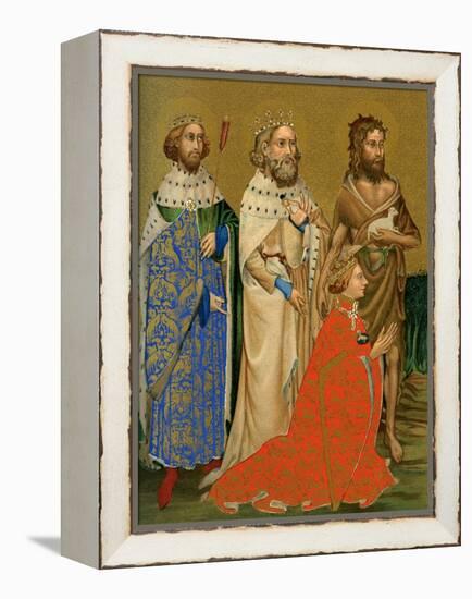 King Richard II of England and His Patron Saints, 14th Century-null-Framed Premier Image Canvas