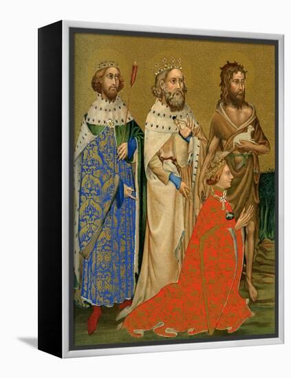 King Richard II of England and His Patron Saints, 14th Century-null-Framed Premier Image Canvas