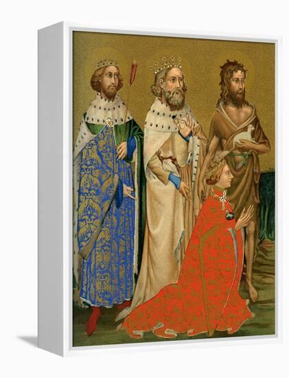 King Richard II of England and His Patron Saints, 14th Century-null-Framed Premier Image Canvas