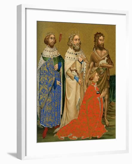 King Richard II of England and His Patron Saints, 14th Century-null-Framed Giclee Print