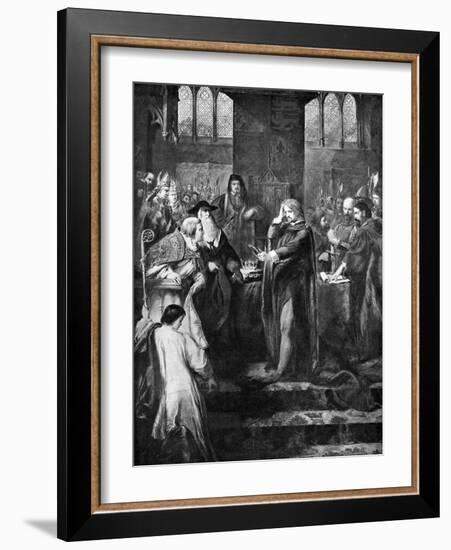 King Richard II Resigning the Crown to His Cousin Bolingbroke, 1399-John Gilbert-Framed Giclee Print