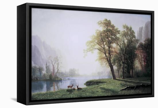 King River Canyon, California-Albert Bierstadt-Framed Stretched Canvas