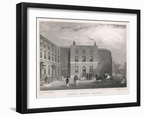 King's Bench Prison London Mainly for Debtors-Thomas H Shepherd-Framed Art Print