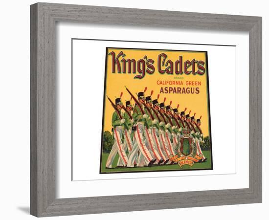 King's Cadets Brand California Green Asparagus-null-Framed Art Print