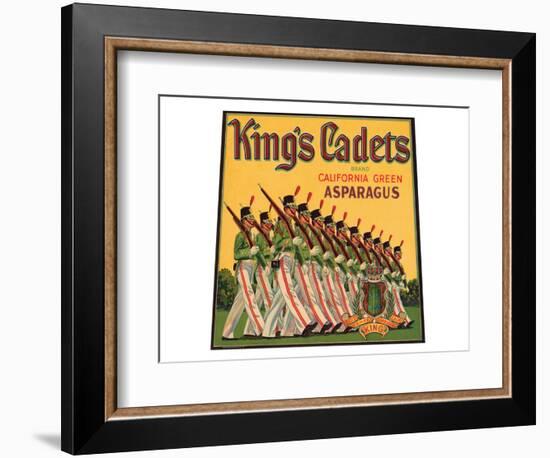 King's Cadets Brand California Green Asparagus-null-Framed Art Print