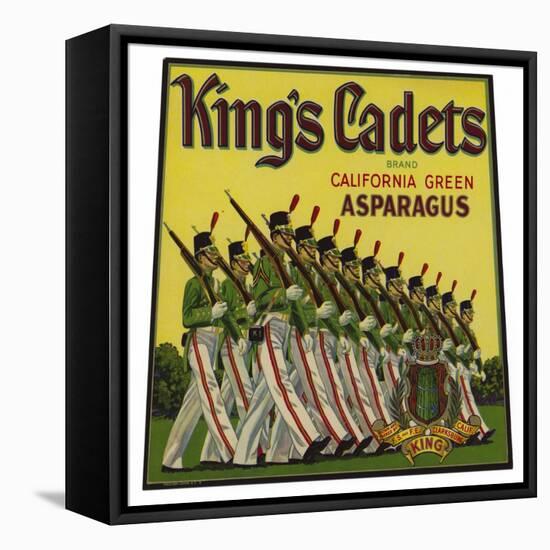 King's Cadets California Green Asparagus Label-null-Framed Premier Image Canvas