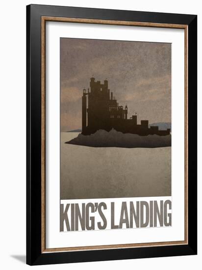 King's Landing Retro Travel-null-Framed Art Print