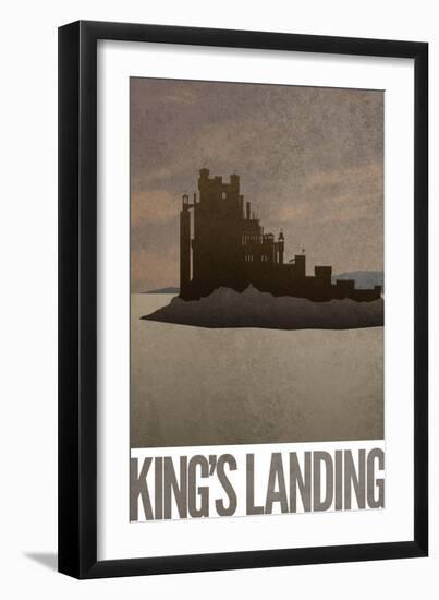 King's Landing Retro Travel-null-Framed Art Print