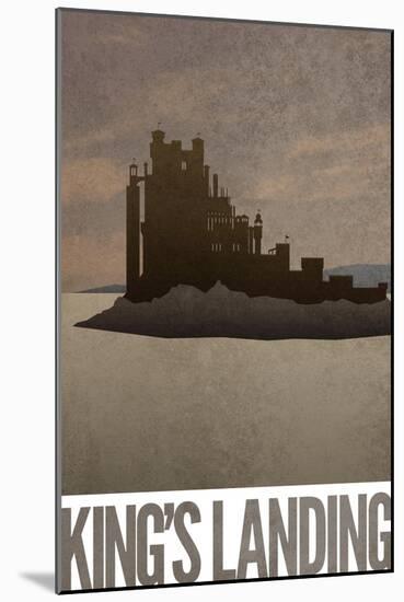 King's Landing Retro Travel-null-Mounted Art Print