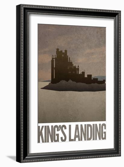 King's Landing Retro Travel-null-Framed Art Print