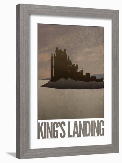 King's Landing Retro Travel-null-Framed Premium Giclee Print