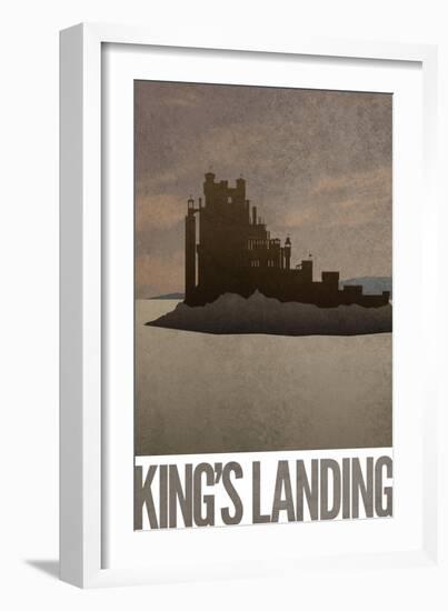 King's Landing Retro Travel-null-Framed Premium Giclee Print