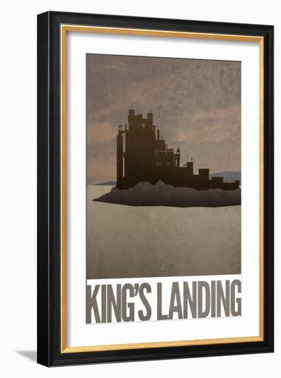 King's Landing Retro Travel-null-Framed Premium Giclee Print