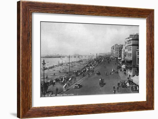 King's Road, Brighton, East Sussex, Early 20th Century-null-Framed Giclee Print