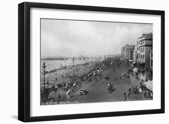 King's Road, Brighton, East Sussex, Early 20th Century-null-Framed Giclee Print