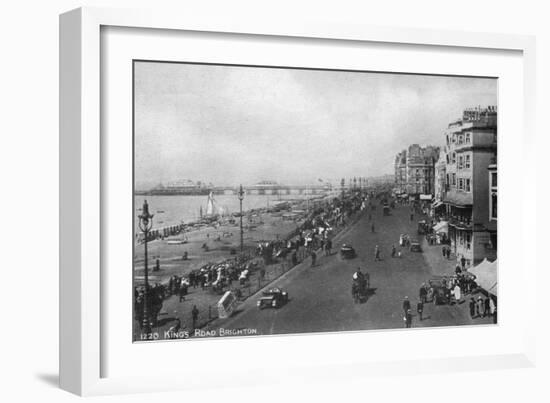 King's Road, Brighton, East Sussex, Early 20th Century-null-Framed Giclee Print