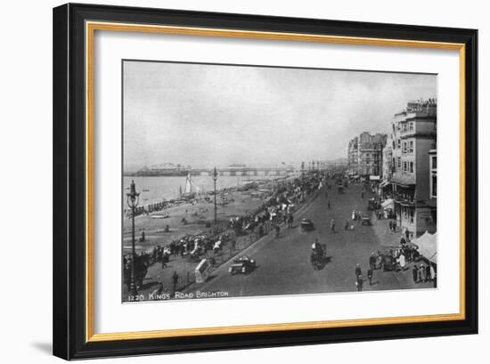 King's Road, Brighton, East Sussex, Early 20th Century-null-Framed Giclee Print