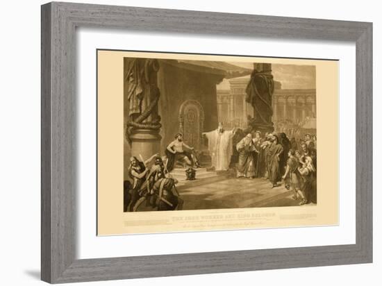 King Solomon and The Iron Workers-null-Framed Art Print