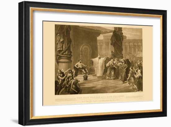 King Solomon and The Iron Workers-null-Framed Art Print