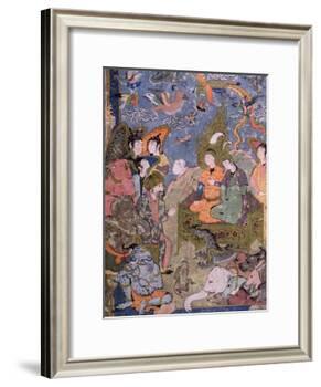 King Solomon and the Queen of Sheba, after an Original Miniature-null-Framed Giclee Print