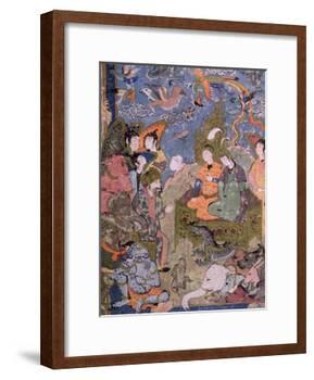 King Solomon and the Queen of Sheba, after an Original Miniature-null-Framed Giclee Print